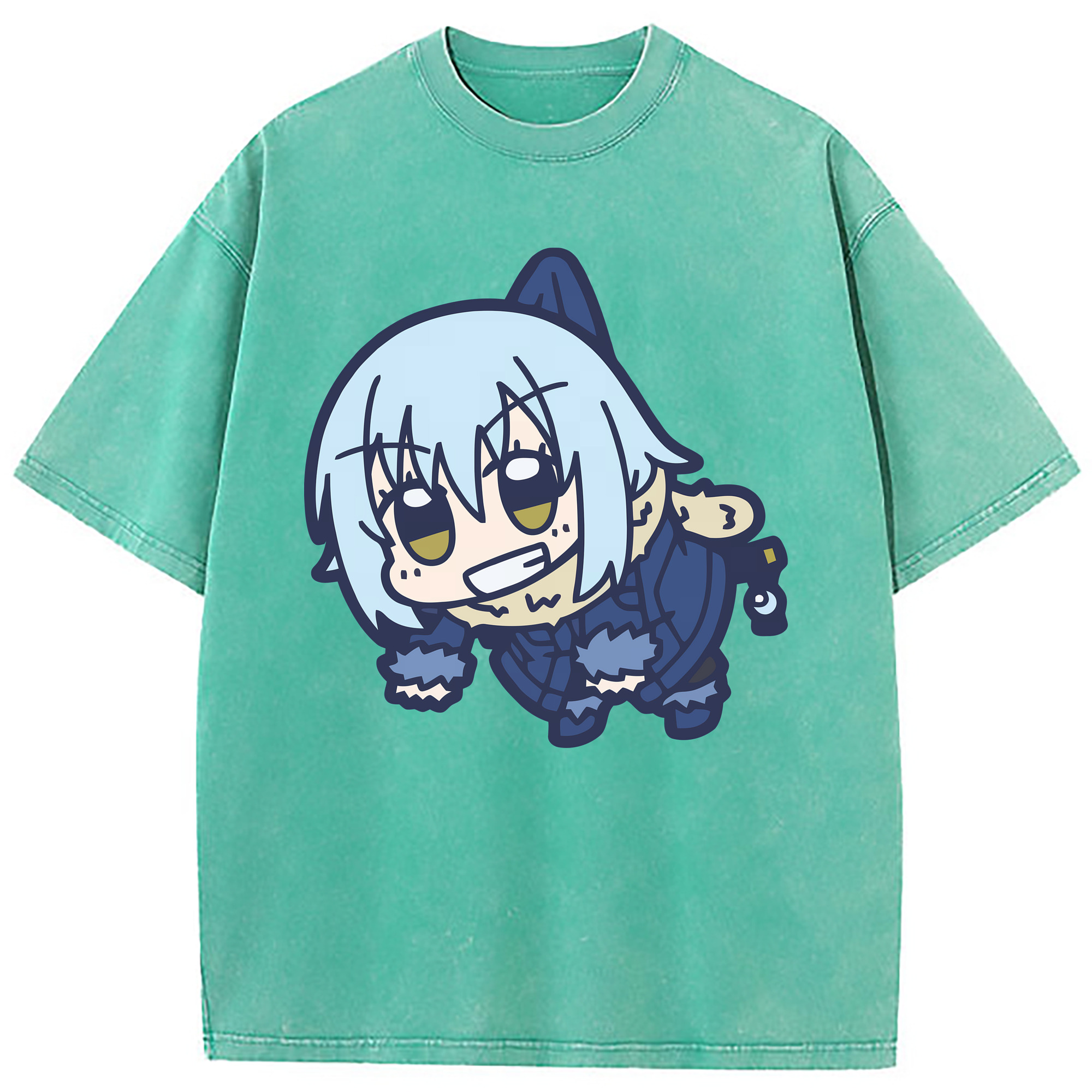 （画像用） 転スラ Regarding Reincarnated to Slime 綿100% ヴィンテージ風 半袖Tシャツ（フロントプリント）